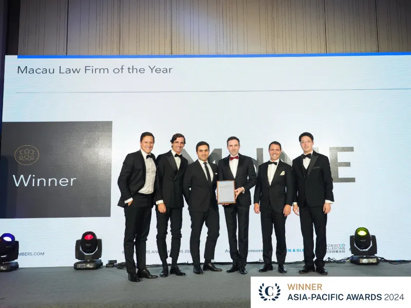 在享有盛誉的钱伯斯亚太及大中华区2024年度评选中，MdME被评为澳门年度最佳律师事务所。