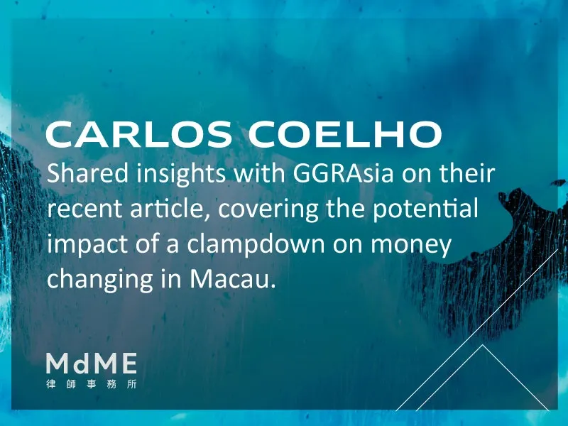 Carlos Coelho shared insights with GGRAsia on their recent article